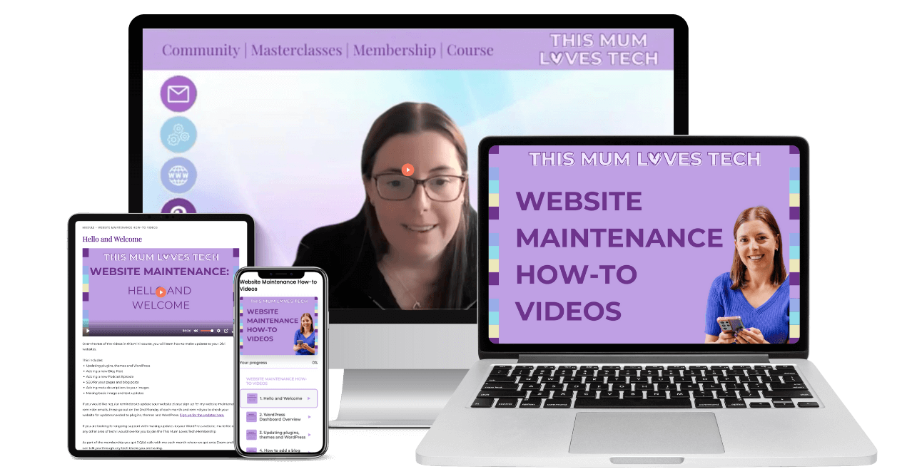 Website maintenance mini course videos