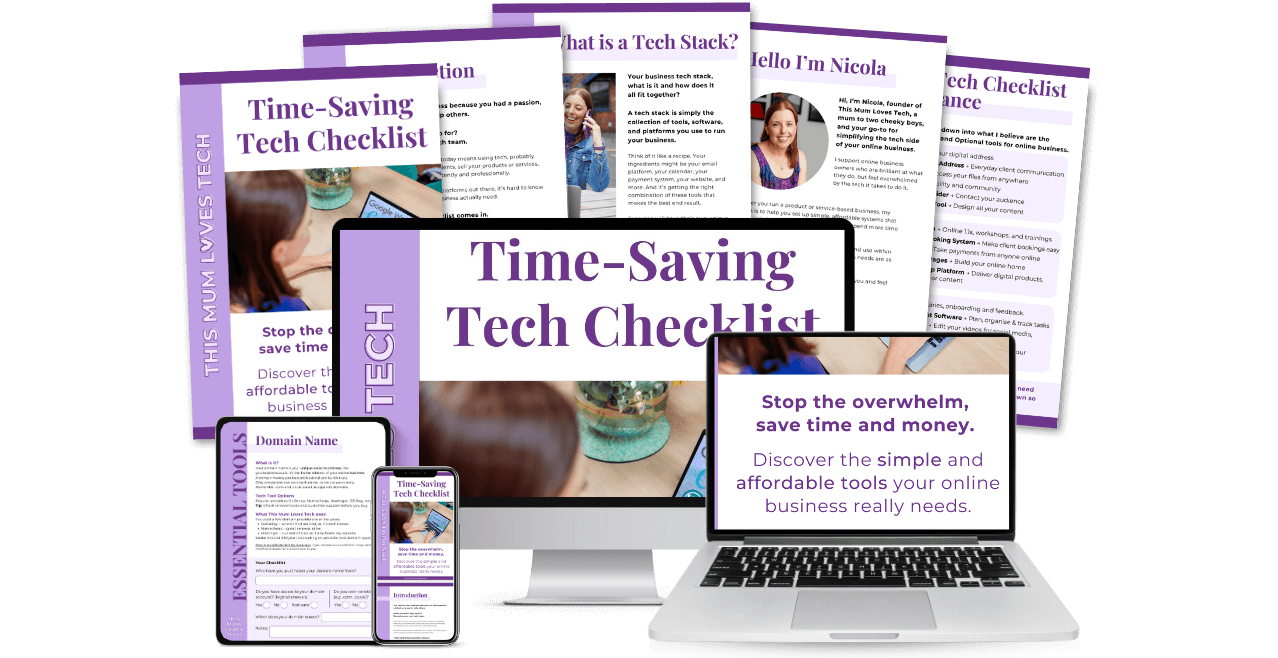 Time saving tech checklist visual