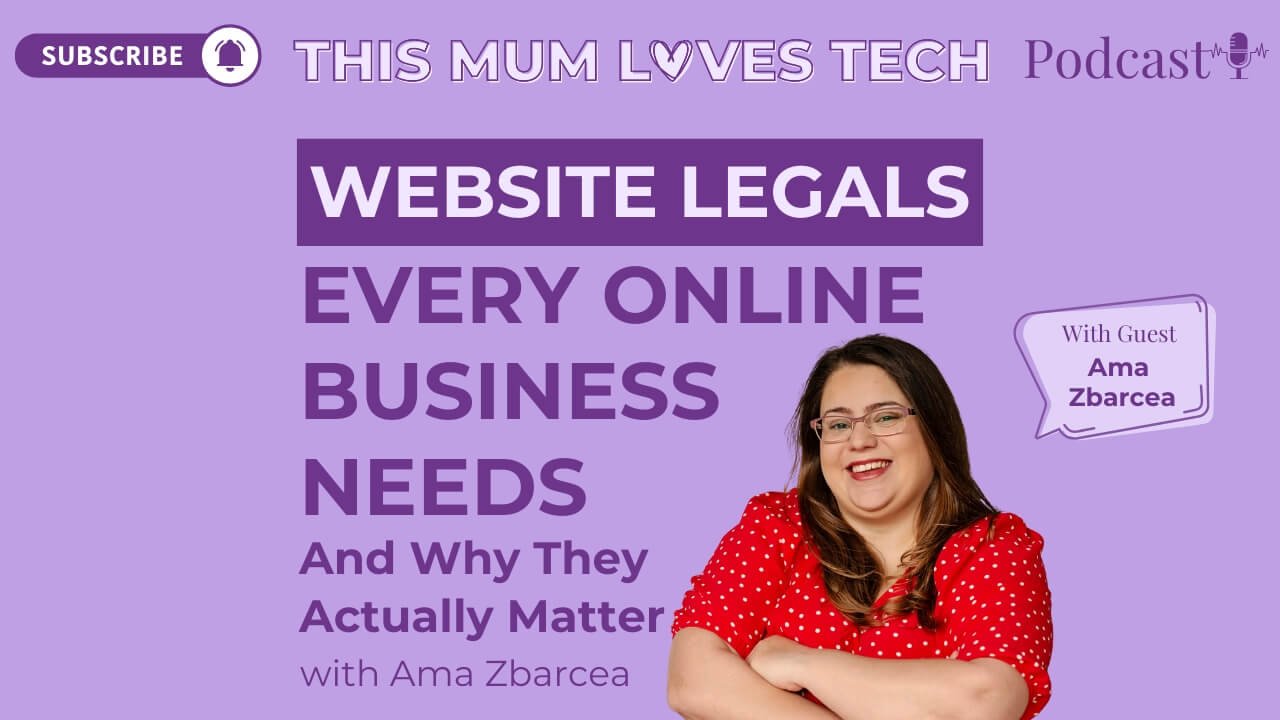 Episode 36: Website Legals Every Online Business Needs (And Why They Actually Matter) with Ama Zbarcea from On Your Own Terms